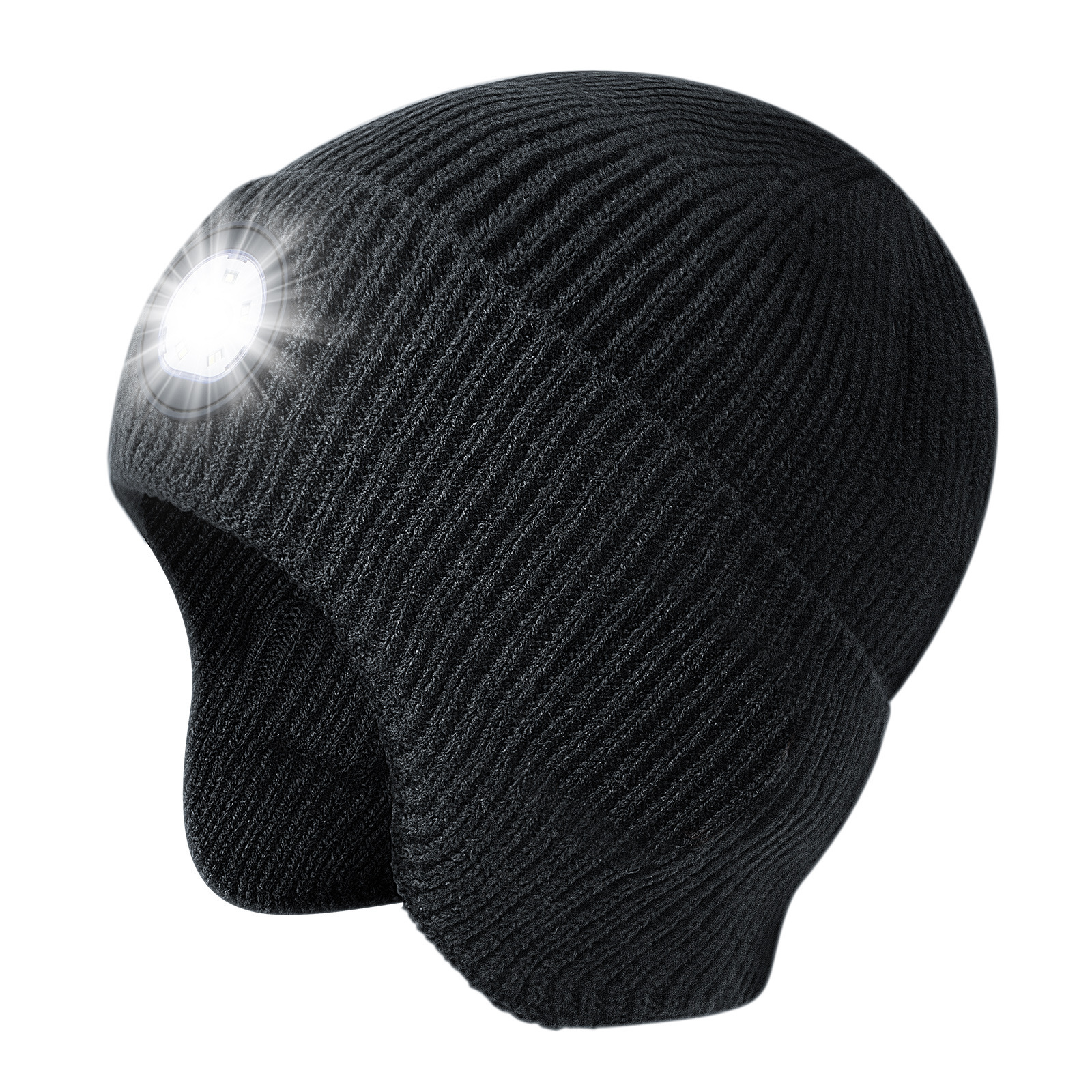 TK platform TEMU new rechargeable light-up Bluetooth headset outdoor warm knitted hat