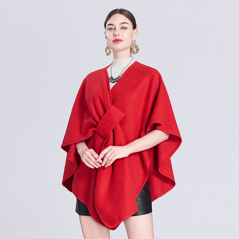 Live Autumn Winter Loose Scarf Shawl Outer Wear Cape Cape Shawl Women 0961#