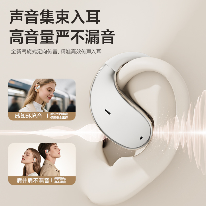 2025 New Bluetooth Earphones Hanging Ear Type In-Ear-Free Open Wireless High Sound Quality Ultra-Long Battery Life Long Wear Without Pain