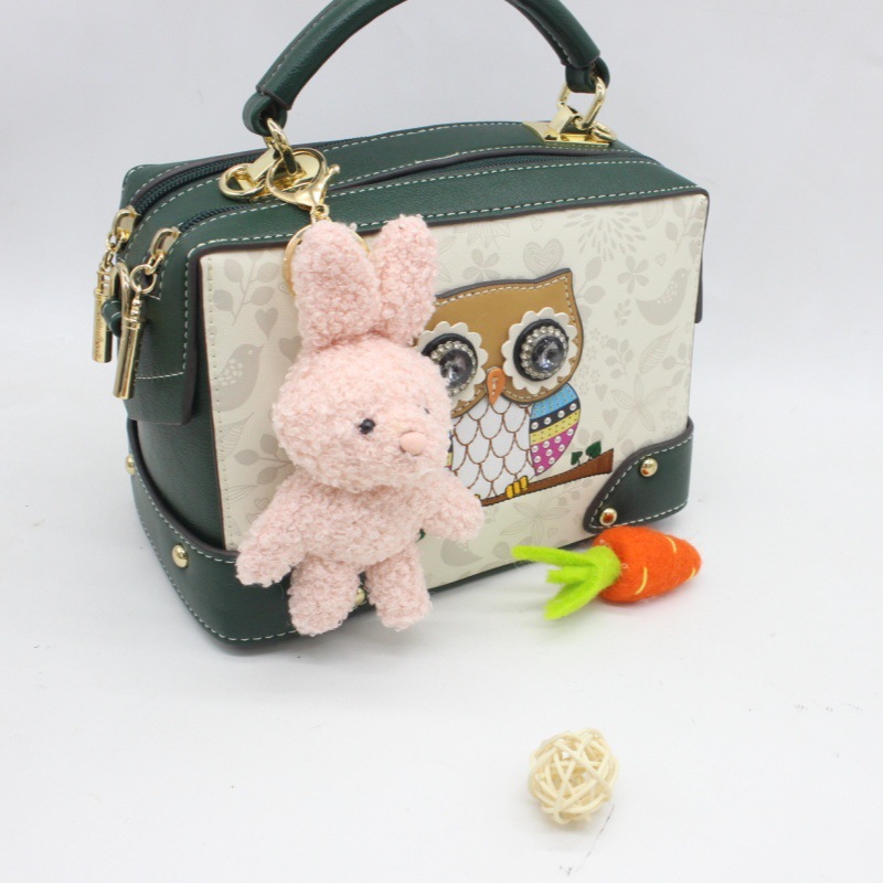 Cute Handmade Cartoon Plush Rabbit Children's Accessories Bag Charm Souvenir Doll