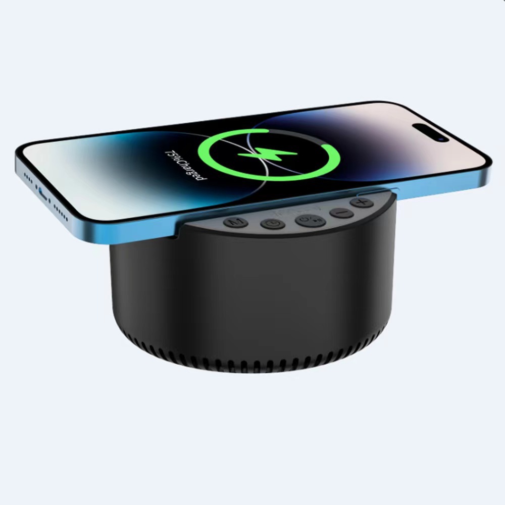 New Smart White Noise 15W Wireless Charging Bluetooth Speaker with White Noise Sleep Aid Multifunctional Speaker