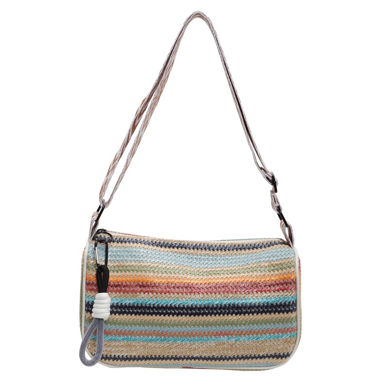 Handwoven Bag for Women 2025 New Summer Crossbody Bag Popular Beach Vacation Shoulder Bag Straw Bag