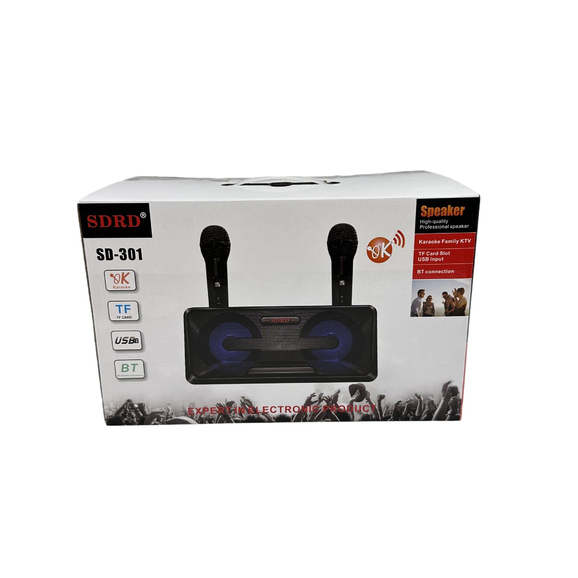 SD301S Bluetooth Speaker Karaoke Machine Wireless Dual Microphone All-in-One Outdoor Portable Headset Speaker