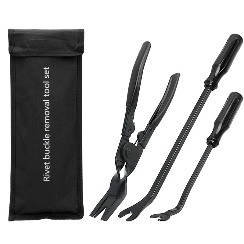 Automotive Tool Lamp Pliers Glue Clip Screwdriver 3-Piece Plastic Clip Removal Car Downward Press Glue Clip Pliers