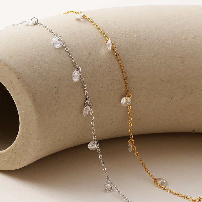 Rongshang Accessory New Women's Zircon Anklet Zircon Pendant Ankle Ornament