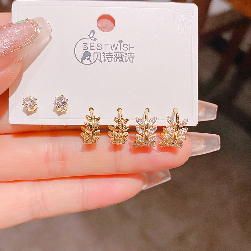 2025 new smooth geometric round zircon circle ear cuffs, simple earring hoop accessories