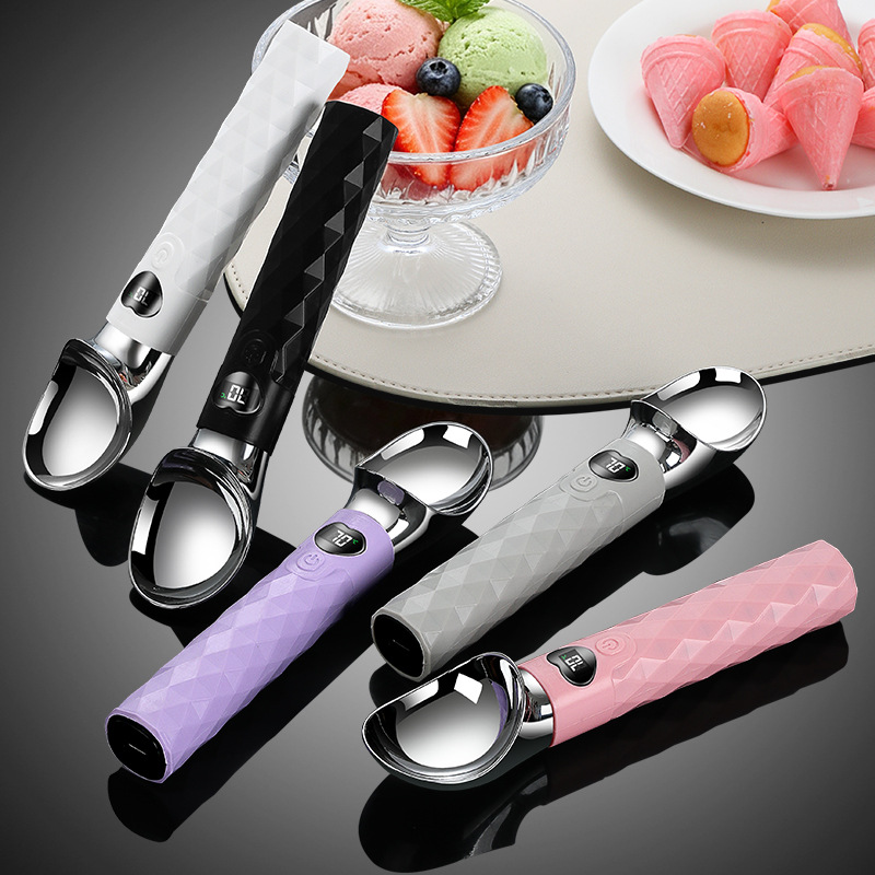 Heated ice cream scoop rechargeable snowball scoop homemade ice cream tool