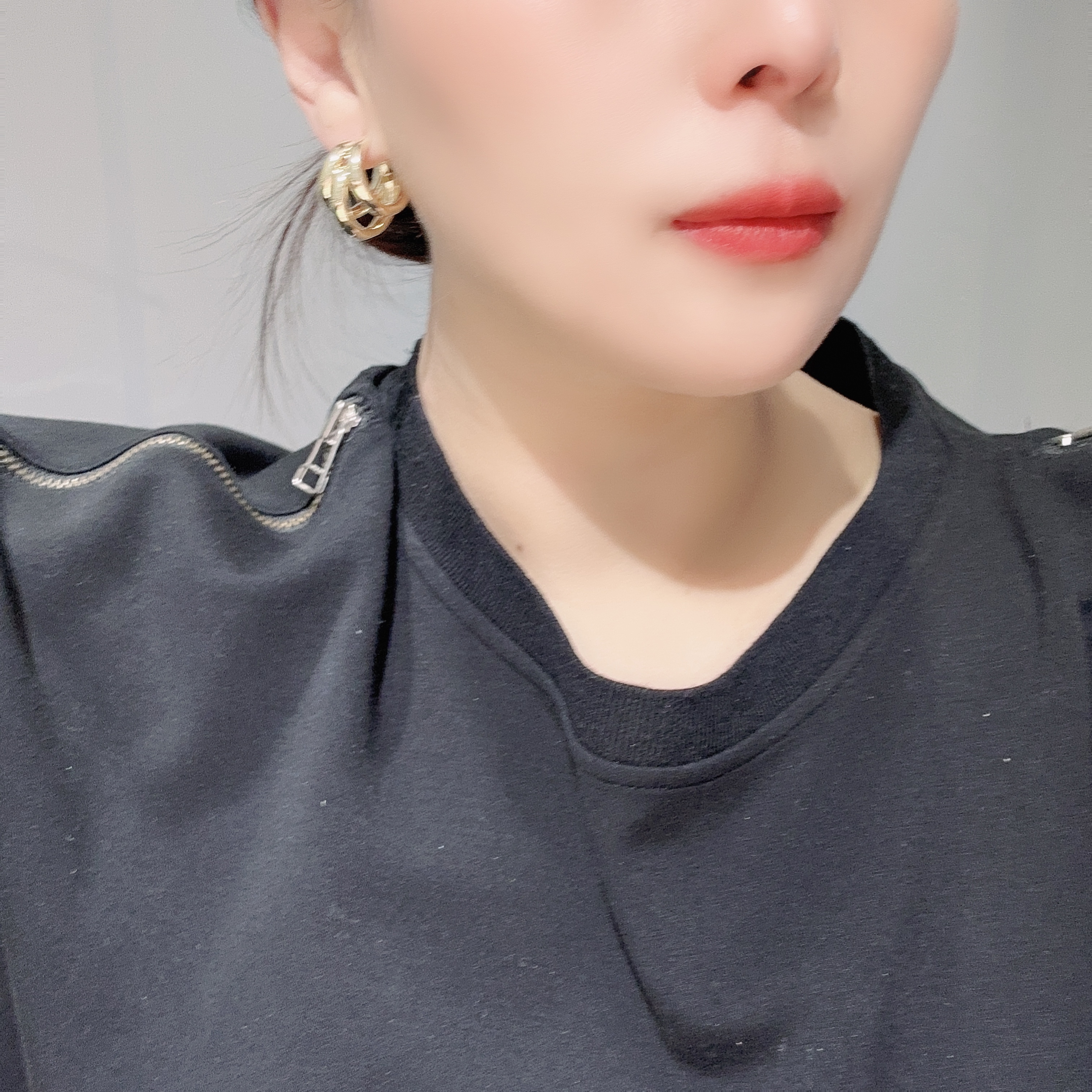 Oubiyabi New Sweet Exaggerated Japanese-Korean Three-Layer Earrings 5057