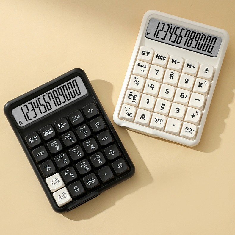 7258 attack mechanical detachable keys colorful desktop calculator cute cartoon 12-digit large screen computer