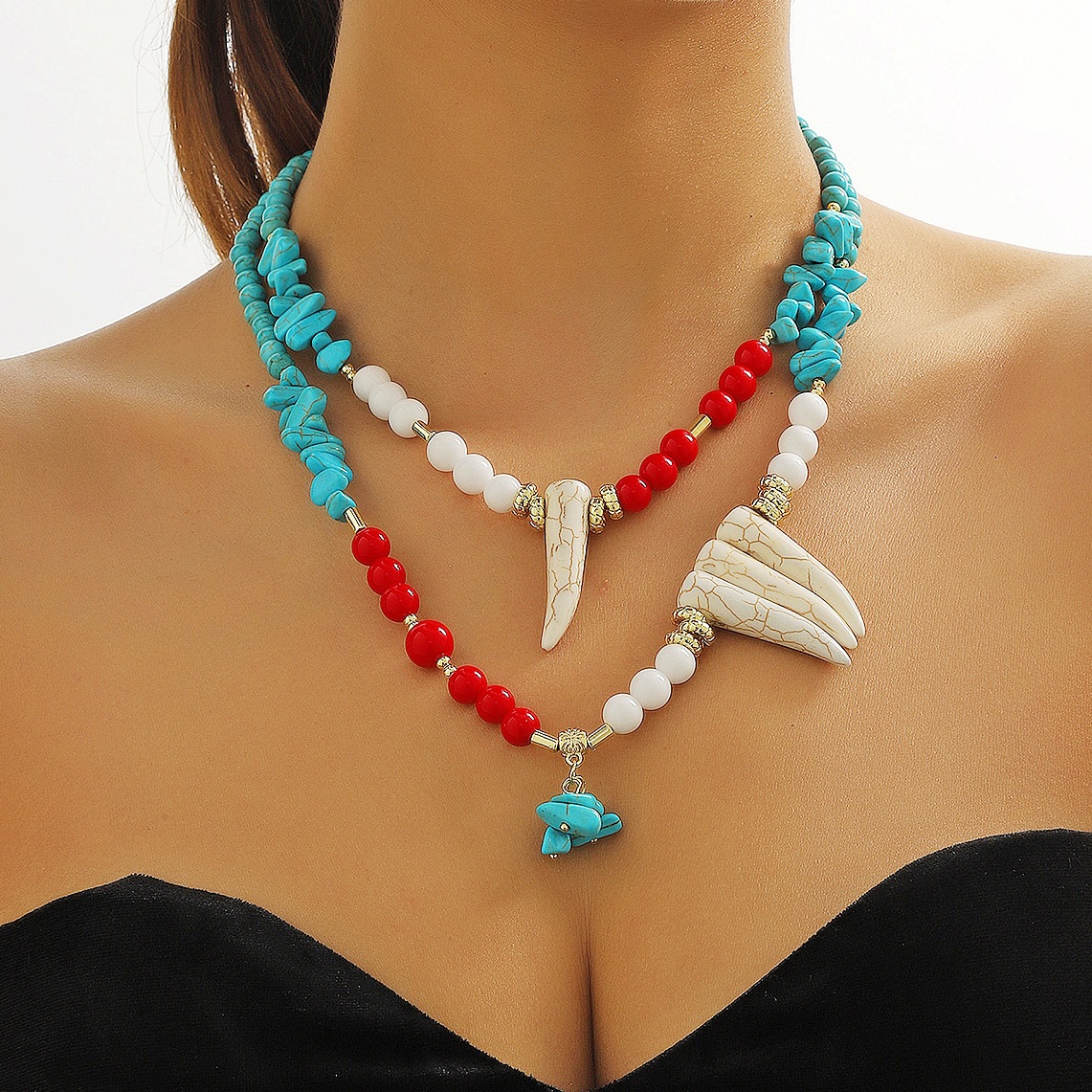 Necklace turquoise necklace Bohemian ethnic style turquoise necklace women