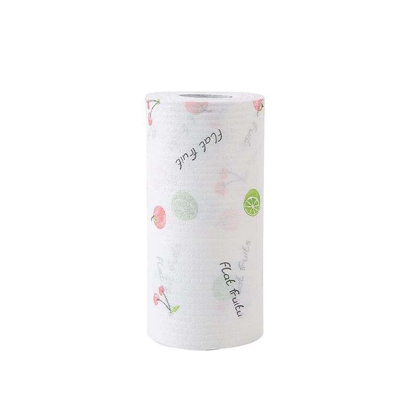Lazy cloth, thickened disposable dish towel, non-greasy, dry and wet use, household kitchen pure white large roll
