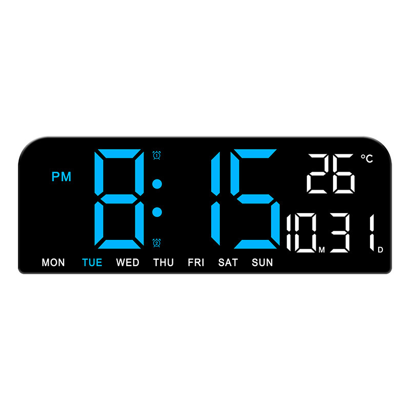 New Large Screen Alarm Clock Simple LED Desktop Clock Clock Large Size Table Clock Hanging 0707