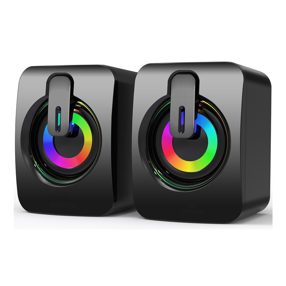 Long-term computer small speaker, mini USB colorful light notebook audio, Langjing Store