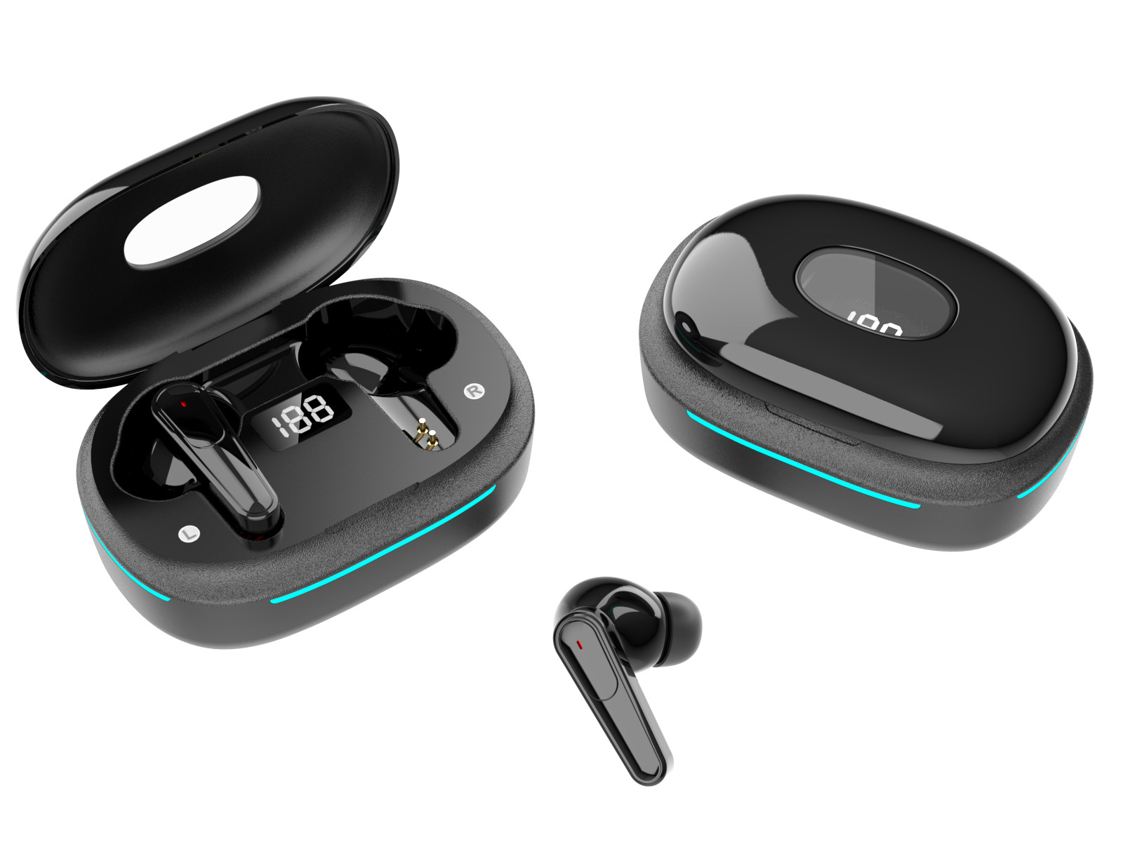 Bluetooth earphones wireless dual mic noise reduction in-ear ultra long battery life true wireless earphones