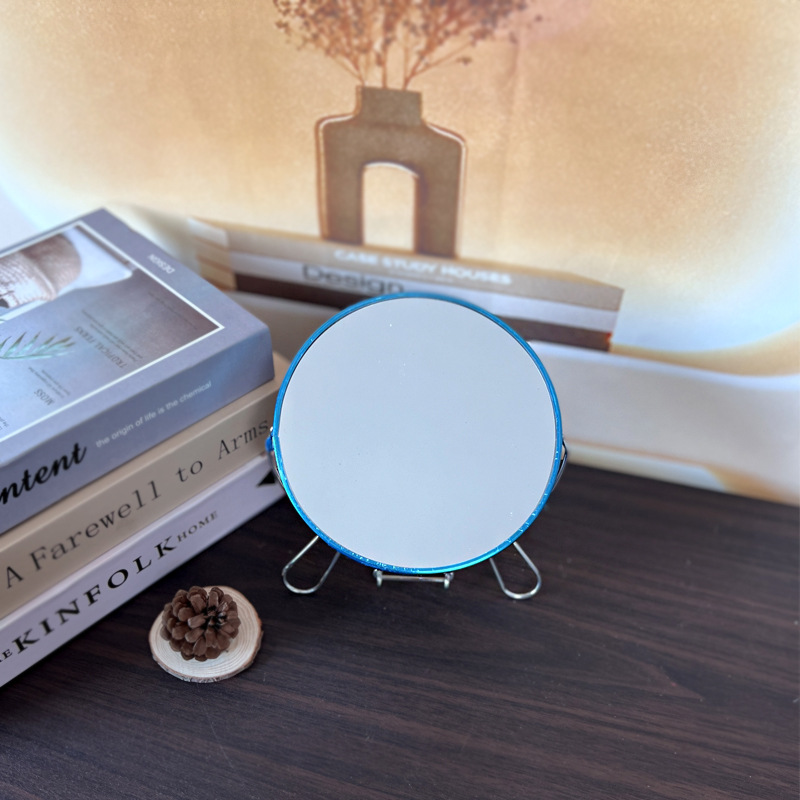 8 Inch 6 Inch Metal Frame Mirror Dressing Mirror Beauty Mirror Makeup Mirror Desktop Double-Sided Mirror