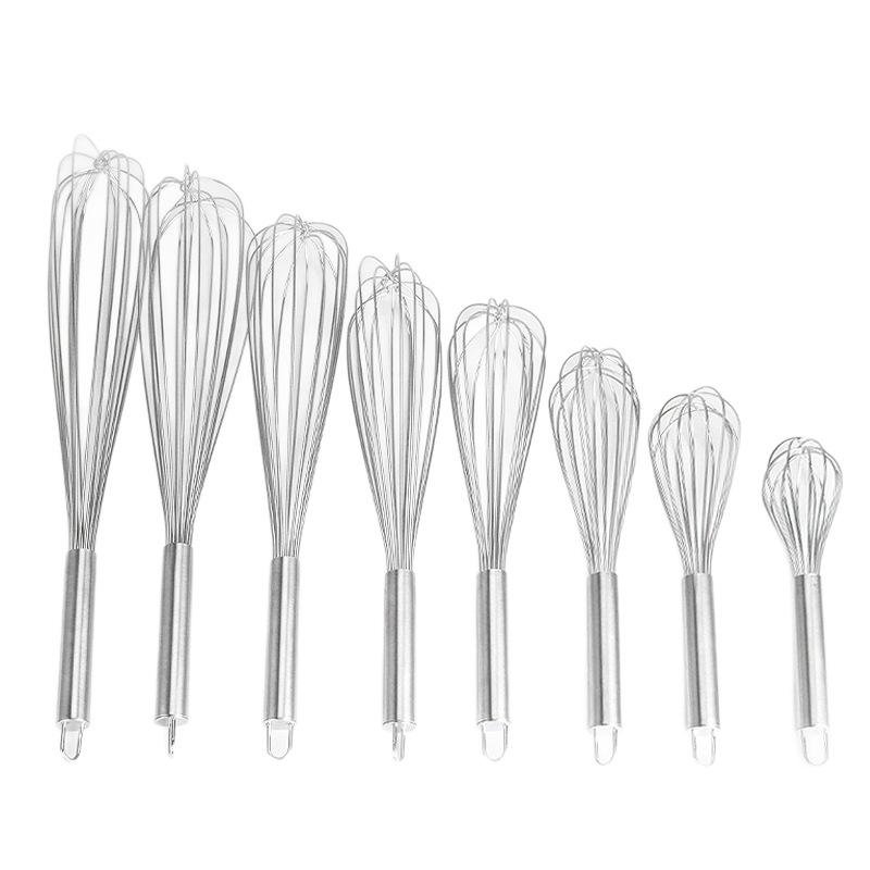Stainless Steel Egg Beater Manual Thickened Stirring Rod Eggs Handheld Egg Beater Extended Baking Tool Commercial