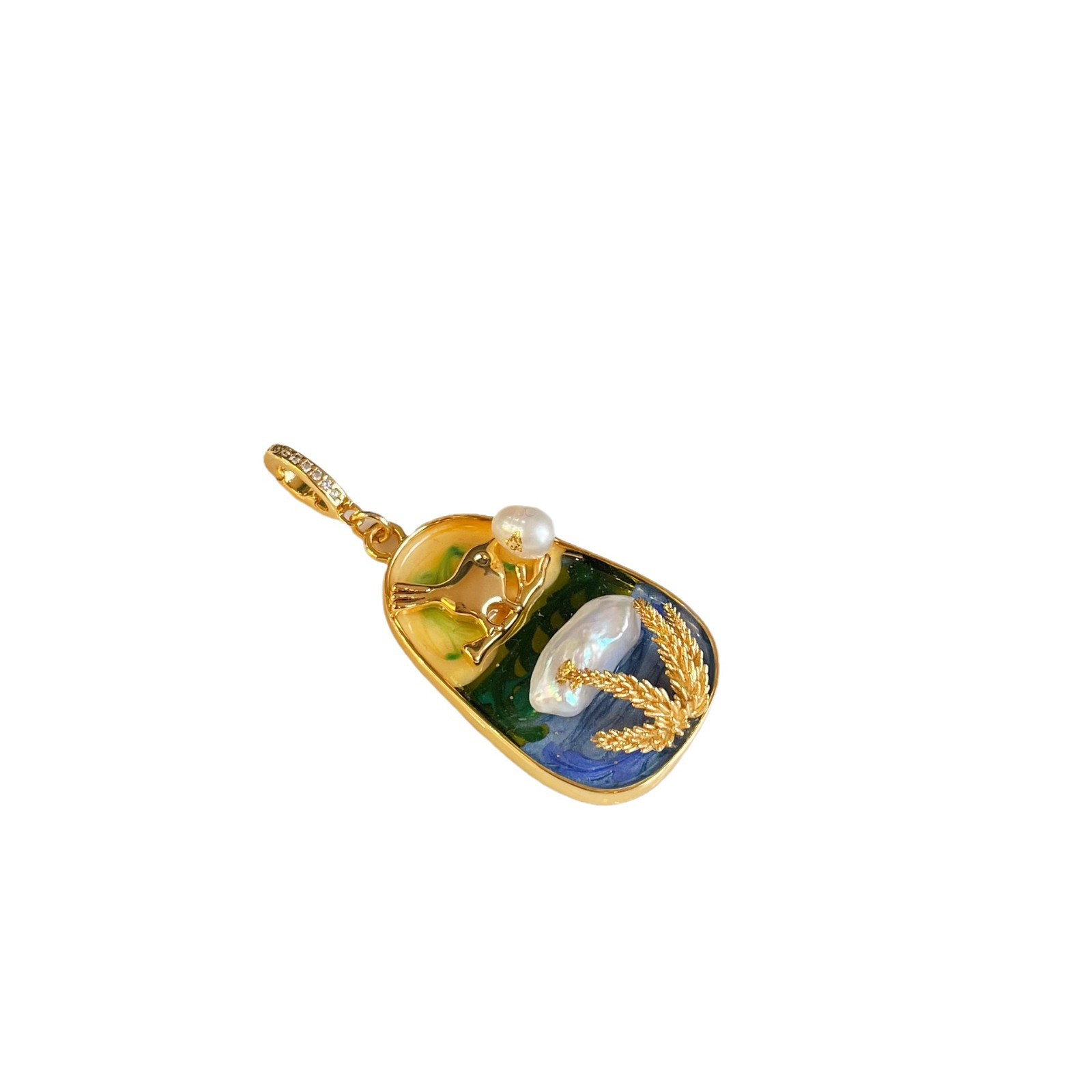 NALA Painted Drip Glaze Universal Buckle Necklace Pendant Universal Buckle Pendant