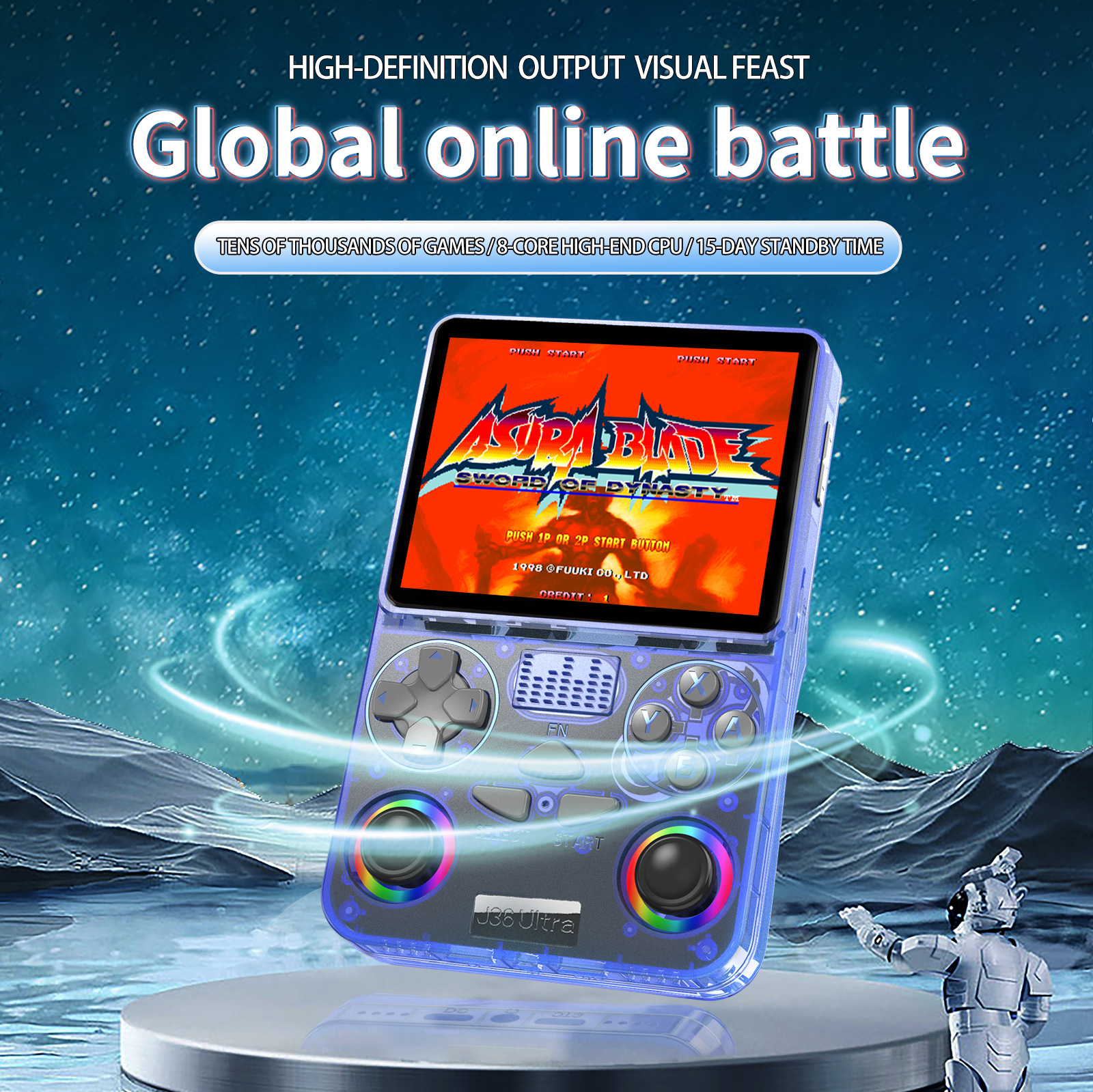New J36ultra Game Console WiFi Online Battle Open Source Handheld Wireless Upgrade Joystick Retro Game Console