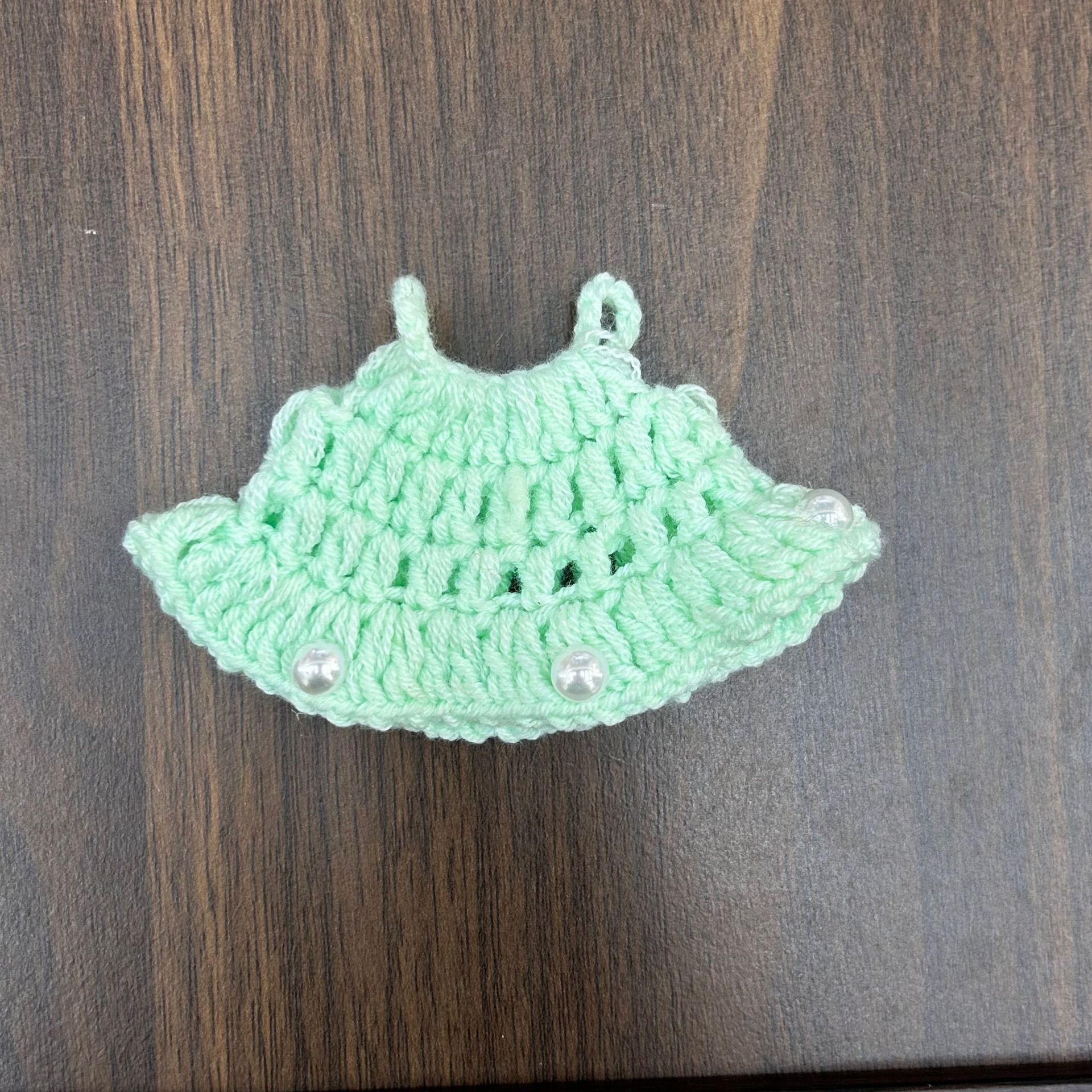 10cm crying doll clothing 14cm potato doll knitted pearl dress newborn diary doll clothing accessory