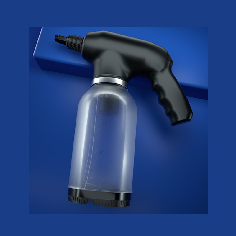New handheld car wash electric foam spray gun, large capacity 2L car cleaning spray bottle, rechargeable portable high pressure long battery life