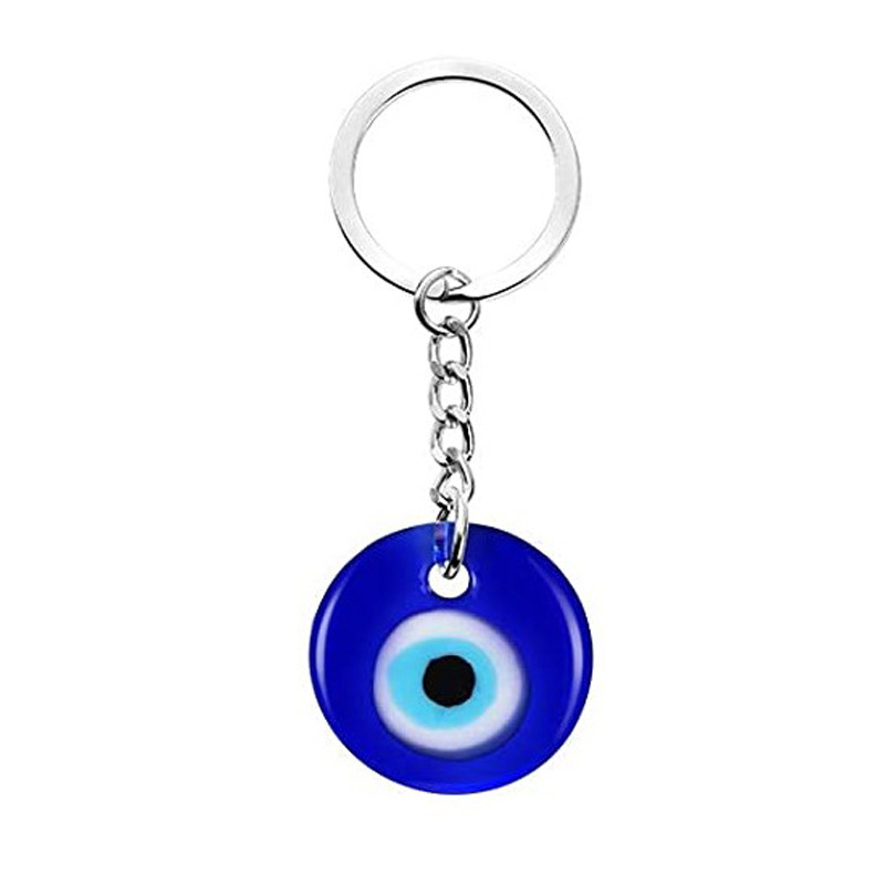 Blue Evil Eye Keychain Pendant Turkish Eye Glass Decoration Charm