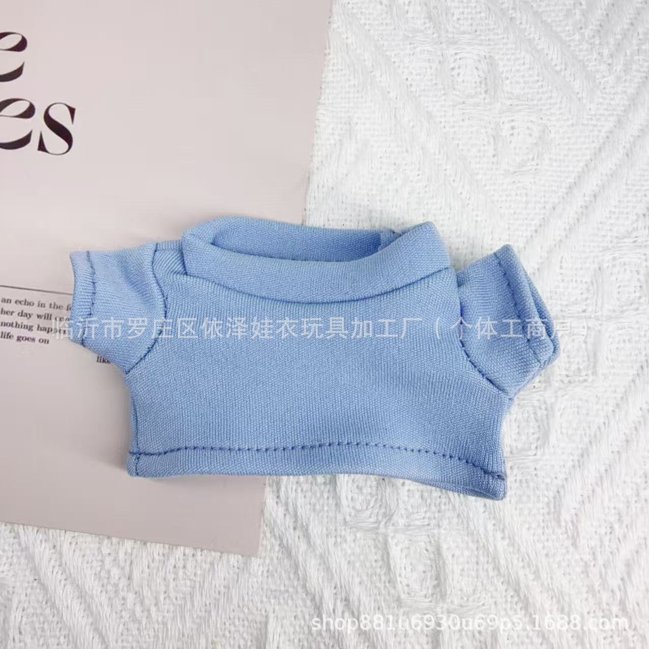 Gate Dog T-shirt Cotton Doll Toy 10cm Doll Clothes Accessories Suitable for Labubu Clothes Meimei Pendant Short Sleeve
