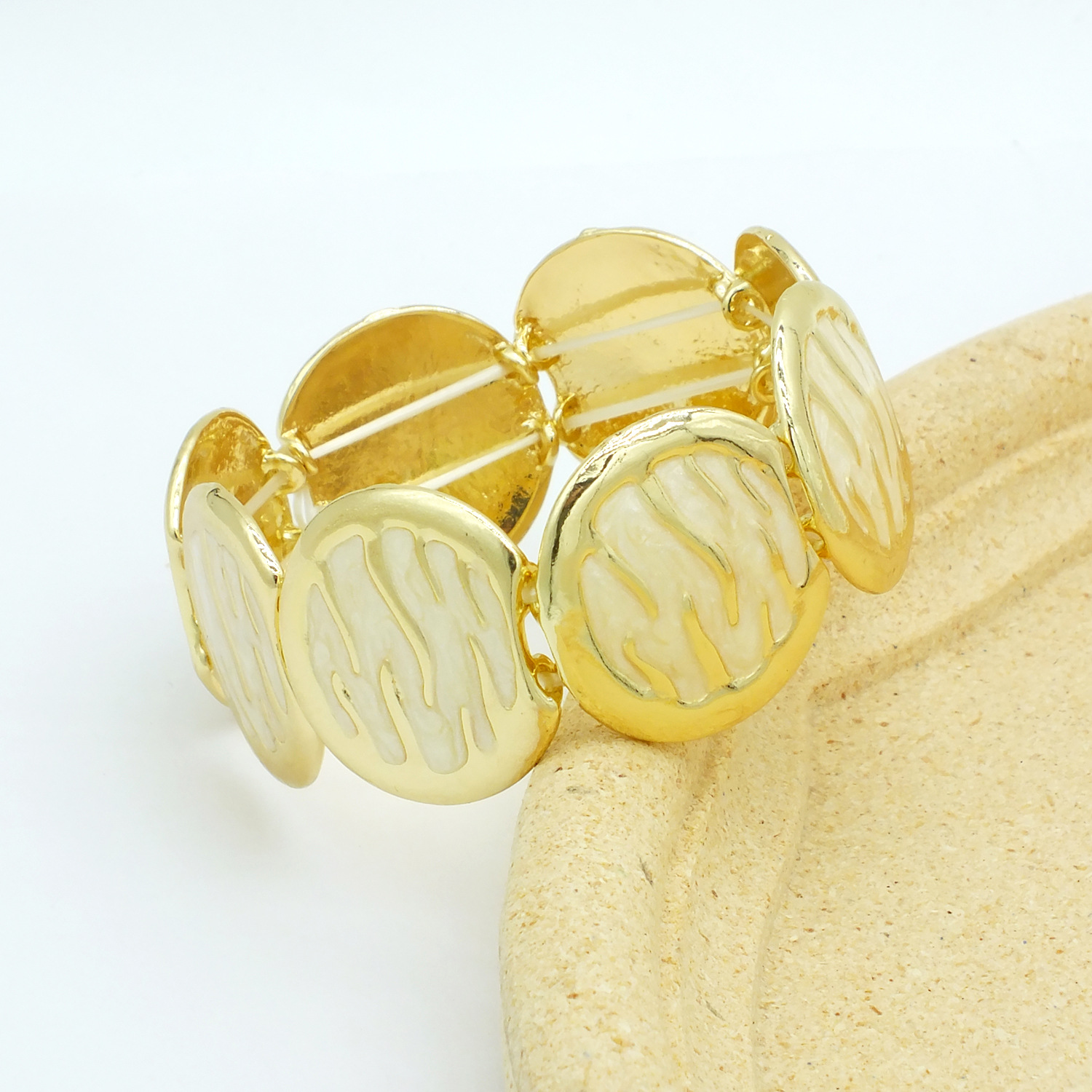 B630 Accessories Women's Elastic Oil Drop Bracelet Vintage Enamel Color Bracelet