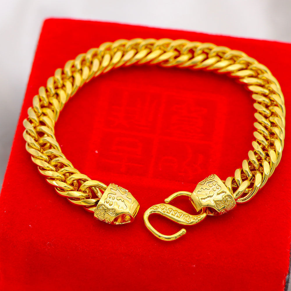 Vietnam sand gold bracelet men domineering boss chain gold-plated chain long luxury jewelry