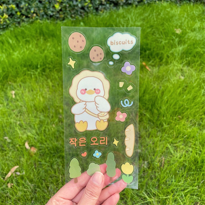 Cartoon transparent PVC sticker storage box waterproof sticker cute girl sticker thermos cup sticker crystal sticker