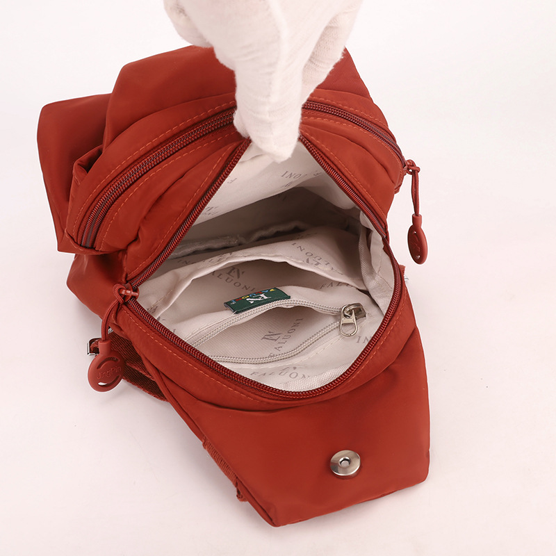 Double-shoulder bag small 2026 new simple anti-theft women's chest bag Oxford cloth casual small backpack