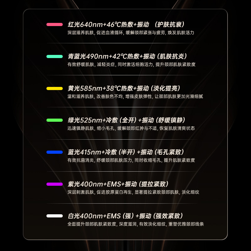 Color Light Cold Hot Neck Massager Facial导入仪 Neck Beauty Instrument Home Electronic Beauty Instrument Face Scraping Instrument