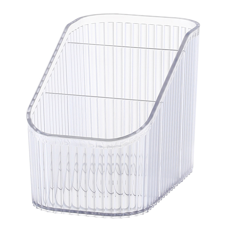 Remote control storage box, small slanted compartment storage box, cosmetic storage box, three-grid transparent stationery storage box