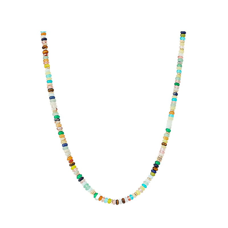 Exclusive Wang Yibo Colorful Necklace Women New Collarbone Chain