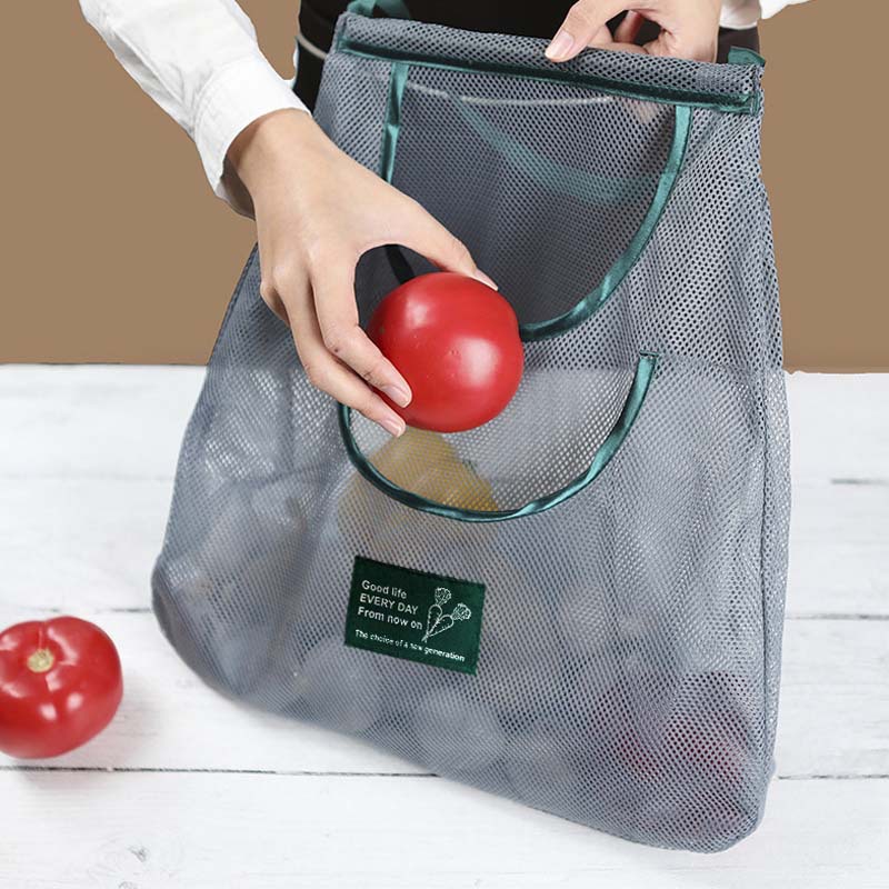 Kitchen Fruit and Vegetable Mesh Storage Bag, Hanging Mesh Bag, Ginger Garlic Onion Storage Bag, Multifunctional Handheld Bag