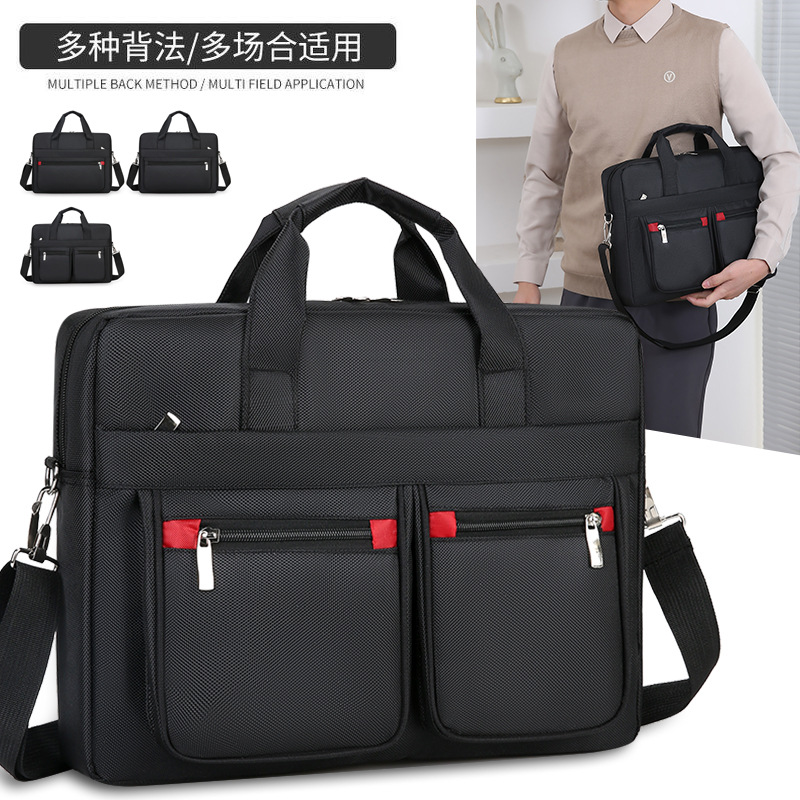 Men's large capacity briefcase for business trips laptop bag手提旅行包商务包
