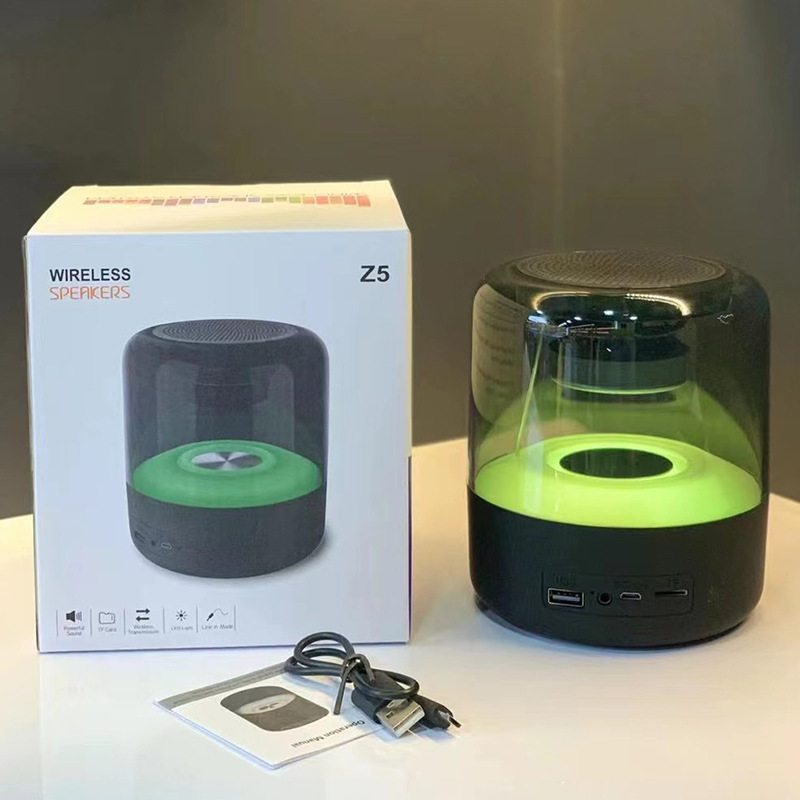 New Z5 Wireless AI Smart Bluetooth Speaker with Harman Colorful Light, Card Slot Desktop Speaker Gift with Bass