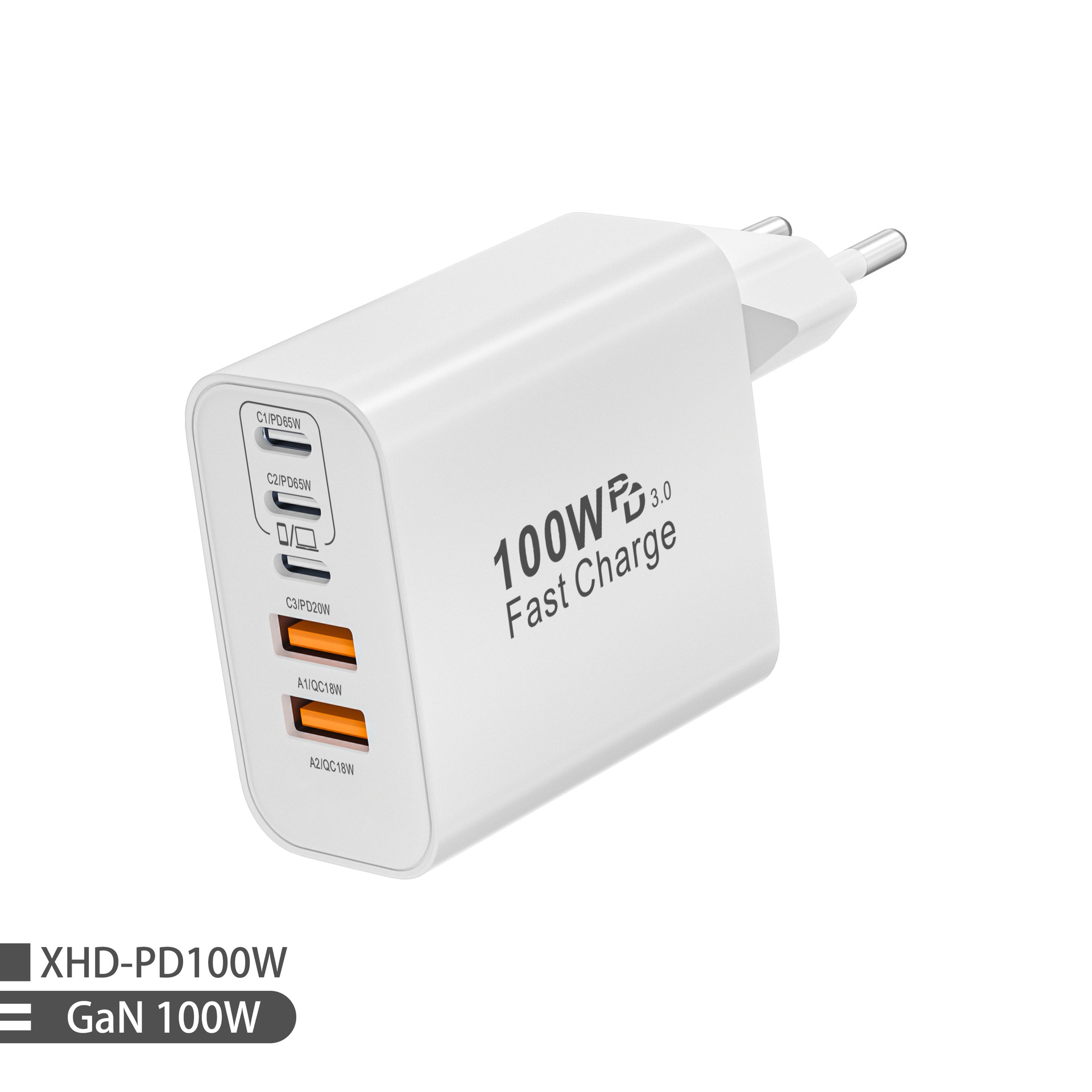 GaN 100W US standard charger for Apple 16 charger Samsung phone UL certified multi-port fast charging head