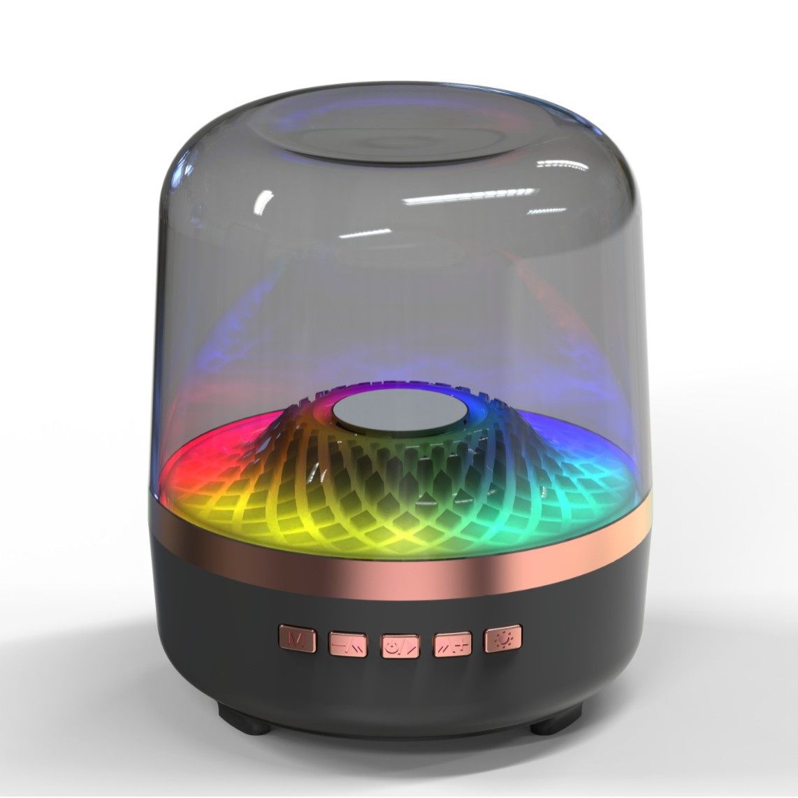 Huaqiangbei New Upgrade Large Size琉璃 5th Generation Bluetooth Speaker Colorful Atmosphere Light Computer Audio Bass