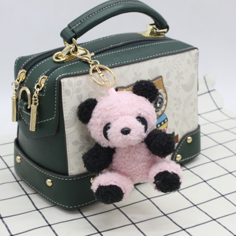 New Plush Toy Cartoon Cute Panda Keychain Bag Charm Advertising Promotional Gift Doll Toy