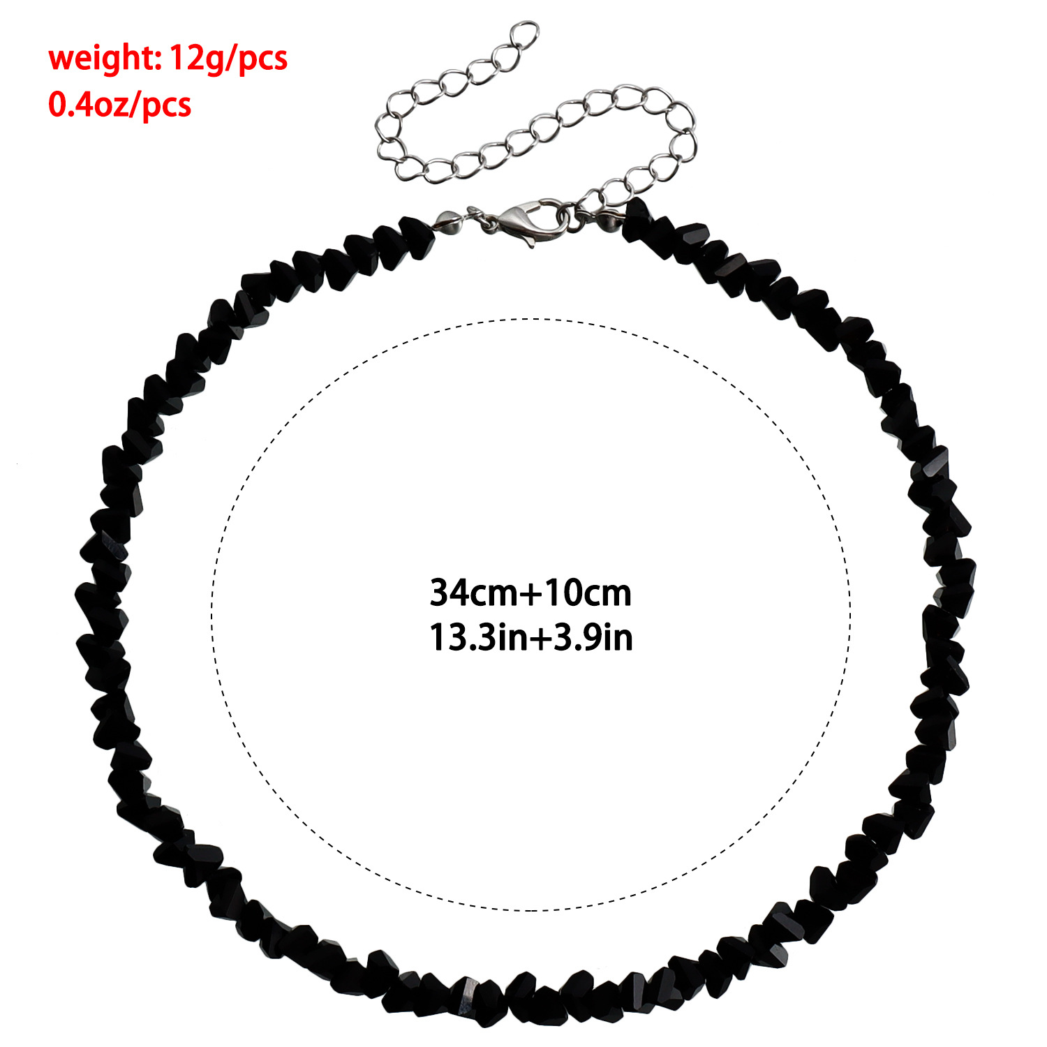 Accessories Handmade Braided Beaded Black Crystal Necklace for Women Choker