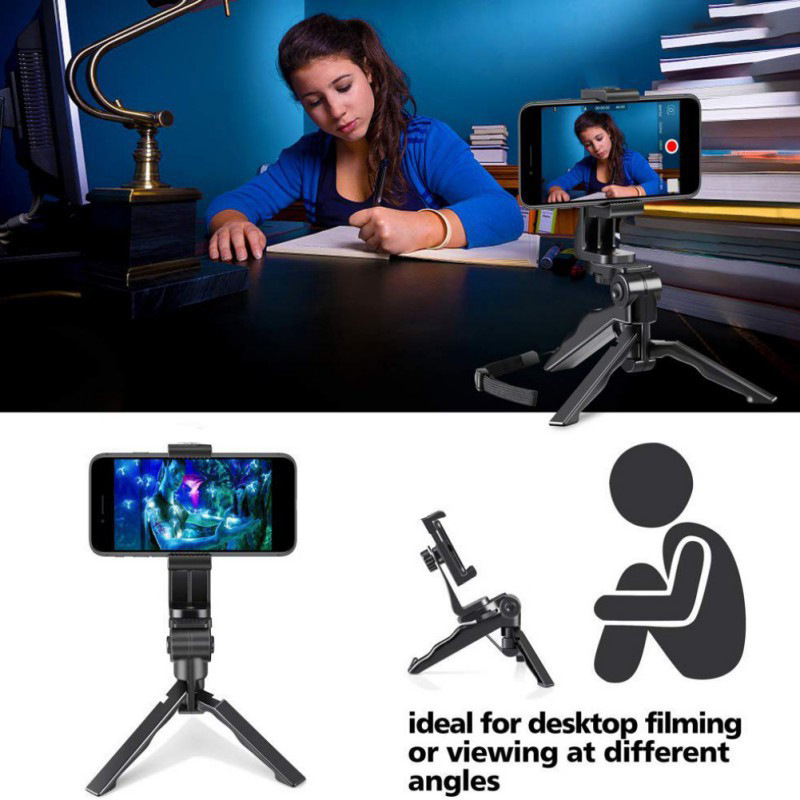 Handheld Desktop Phone Tripod Beauty Leg Horizontal Vertical Phone Clip Lazy Stand GoPro Camera Stand