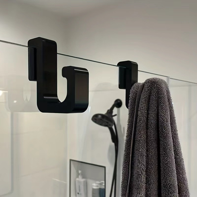 Glass door hook shower room bathroom buckle clothes hanger coat hook towel dedicated bathroom hook rack