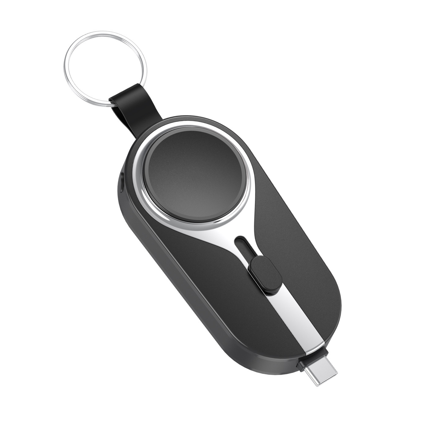New mini keychain emergency power bank four-in-one retractable connector wireless charging for iWatch watch MINI