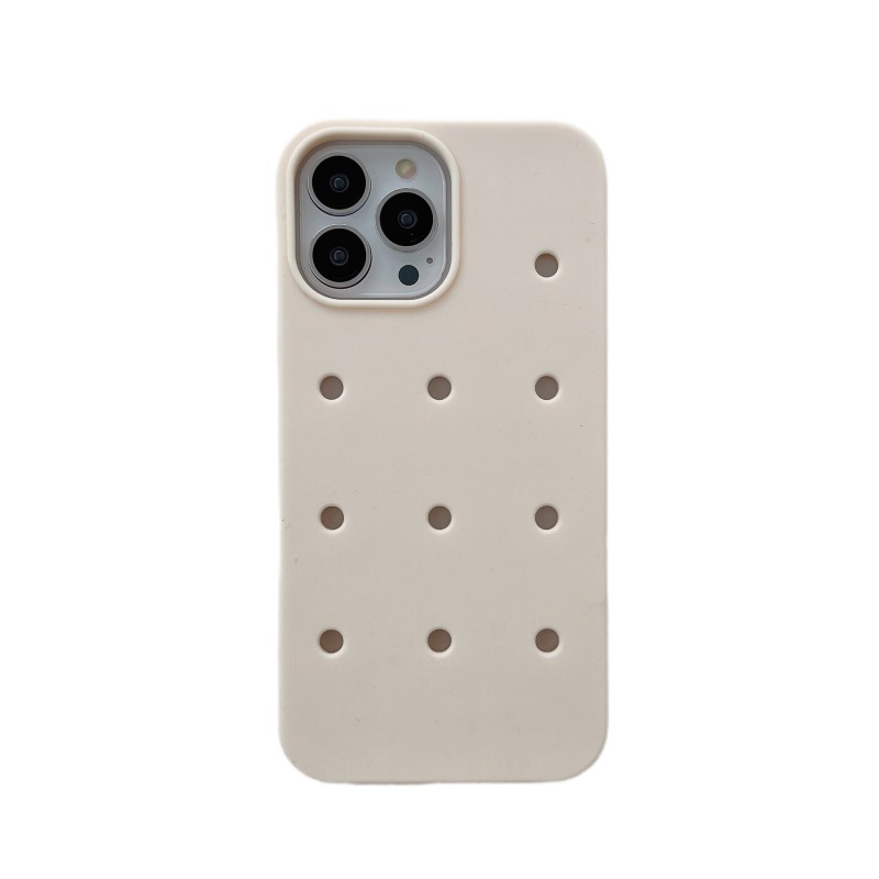 Japanese and Korean compatible iPhone 13/16 solid color hole 14pro phone case silicone 15 Apple 17 promax niche