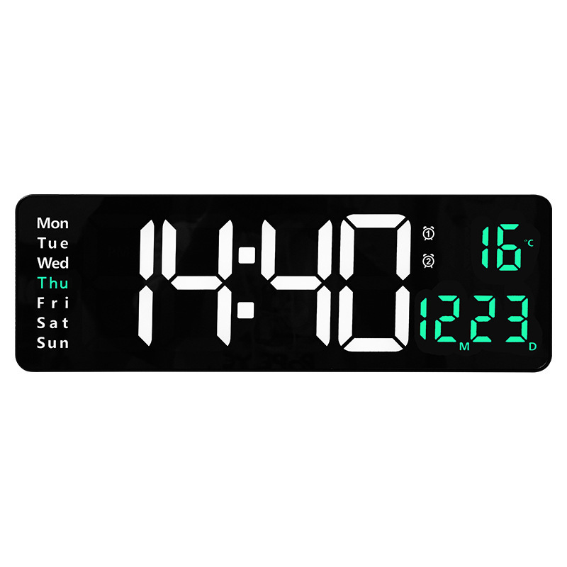 16 Inch Large Screen Function Display Clock Nordic Digital Clock Simple Living Room Wall Clock LED Wall Clock 6626