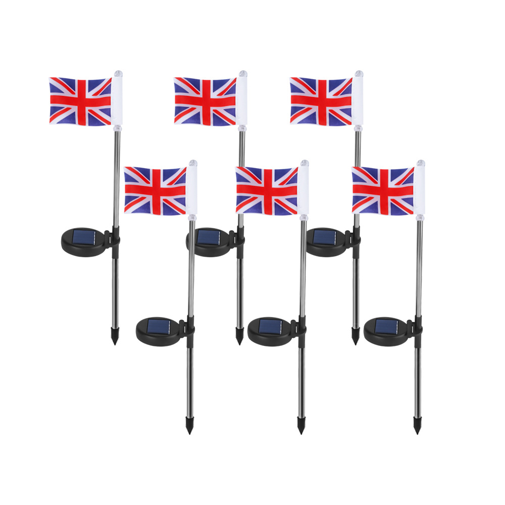Solar garden light LED flag light Independence Day decoration lawn light USA UK flag
