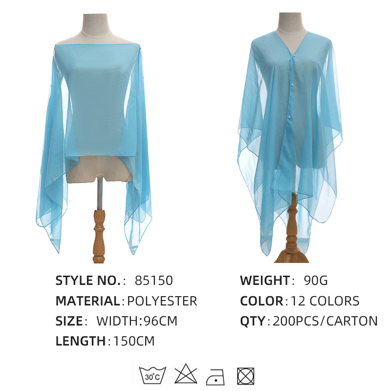 Summer New Scarf Solid Color Sun Protection Shawl Live Streaming Imitation Silk Shawl
