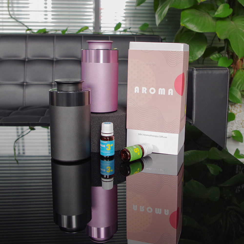10ML Aluminum Alloy Two-fluid Aromatherapy Machine Car Fragrance Machine One-button Control Smart Automatic Diffuser