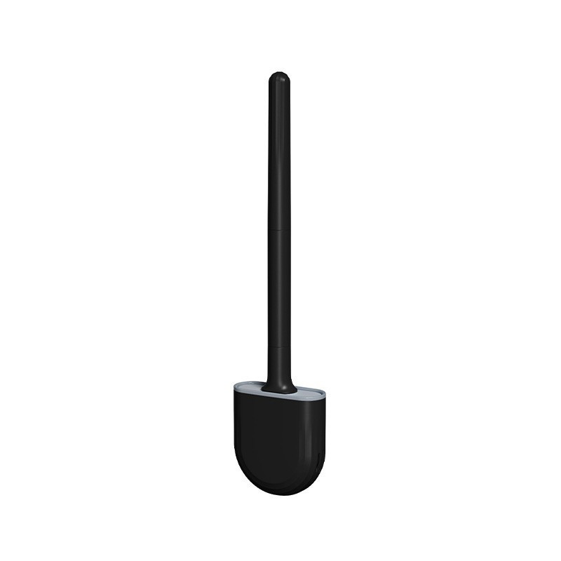 Mini Silicone Toilet Brush, Household No-Dead-Angle Toilet Cleaning Brush, Wall-Mounted, Detachable Bathroom Brush