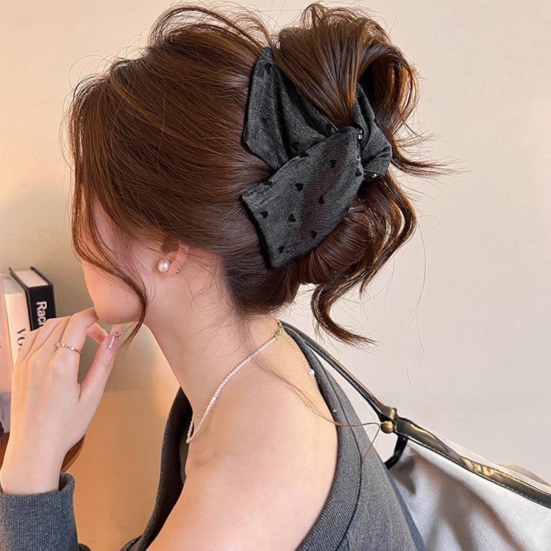 Summer new lace triangle claw clip large hair clip for women full back of head bun shark clip hair accessory